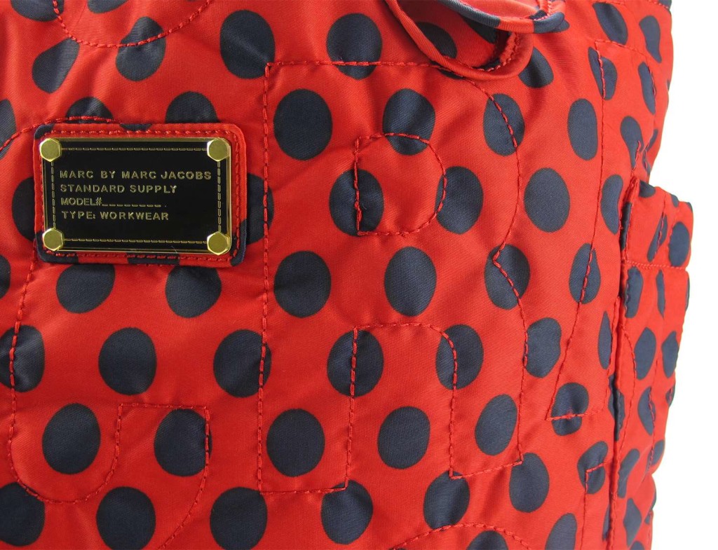 shopping bag marc by marc de pois vermelho e marinho- 599,00 1