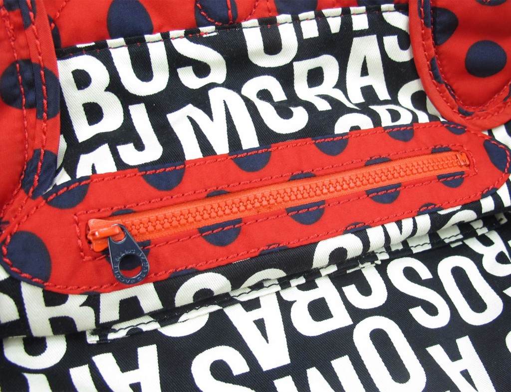 shopping bag marc by marc de pois vermelho e marinho- 599,00 3