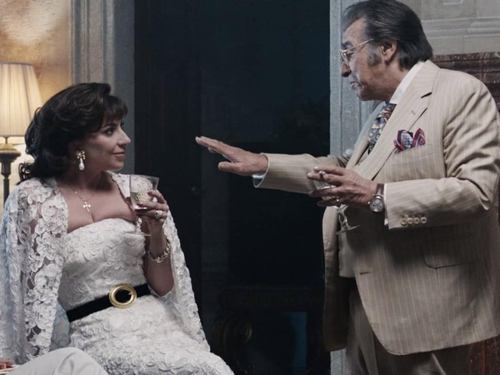 Lady Gaga e Al Pacino como Patrizia Reggiani e Aldo Gucci em "House of Gucci". (Foto: Reprodução/Instagram @aufildcinema).