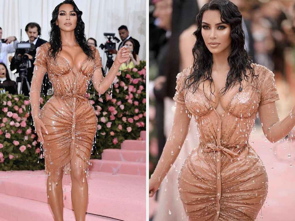 Kim Kardashian com criação de Thierry Mugler no Met Gala. Clique na imagem e confira criações do estilista! (Foto: Reprodução/Instagram @kimkardashian)