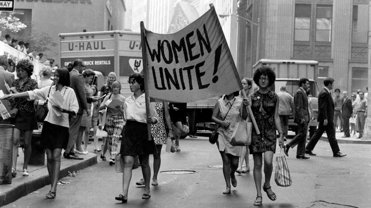 Protesto de mulheres pela igualdade em Nova Iorque em 1970. (Foto: Reprodução/Time.com)