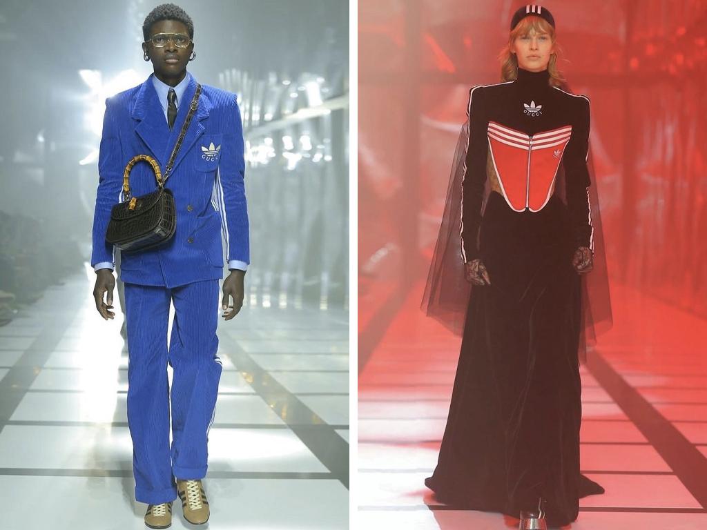 Looks da collab entre Gucci e Adidas. Clique na imagem e confira criações da maison italiana! (Fotos: Reprodução/Instagram @beautyhubmagazine)