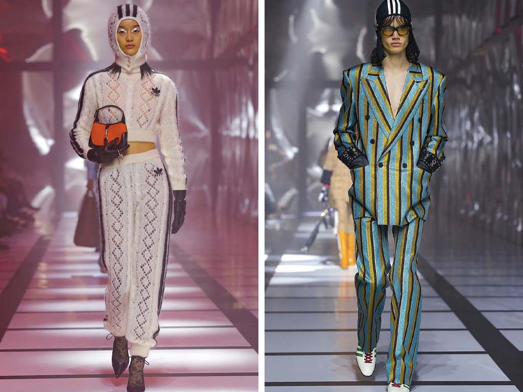 Looks da collab entre Gucci e Adidas. Clique na imagem e confira criações da maison italiana! (Fotos: Reprodução/Instagram @marieclairekorea)