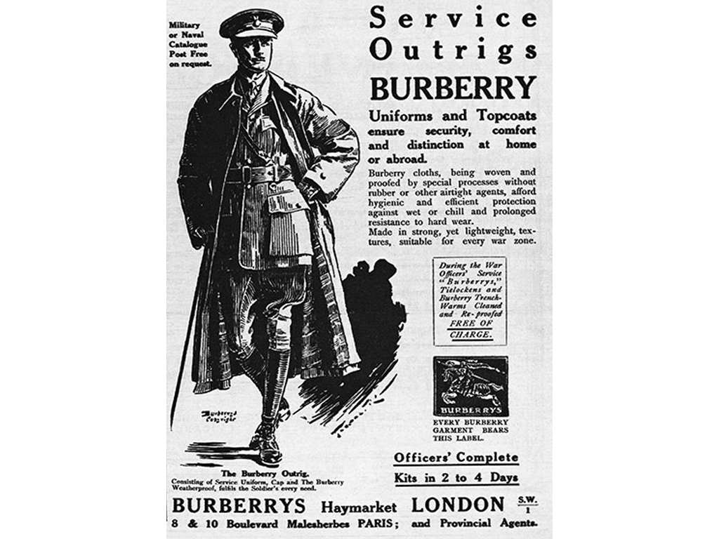 A Burberry confeccionou trench coats para o exército britânico no final do século 19. Clique na imagem e confira peças da marca! (Foto: Reprodução/researchgate.net)