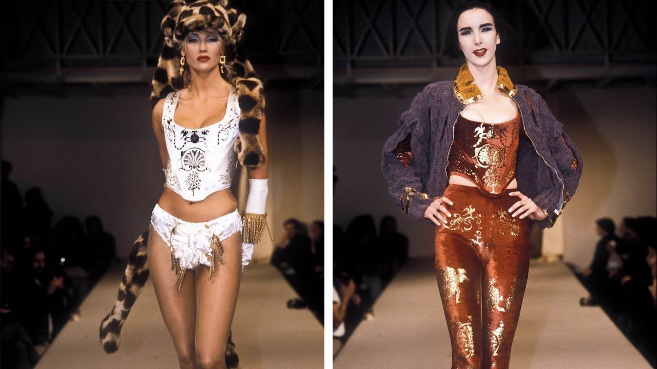 Coleção Outono/Inverno 1991-92 "Dressing Up". Clique na imagem e confira criações da estilista! (Foto: Reprodução/Instagram @thewestwoodarchives) 