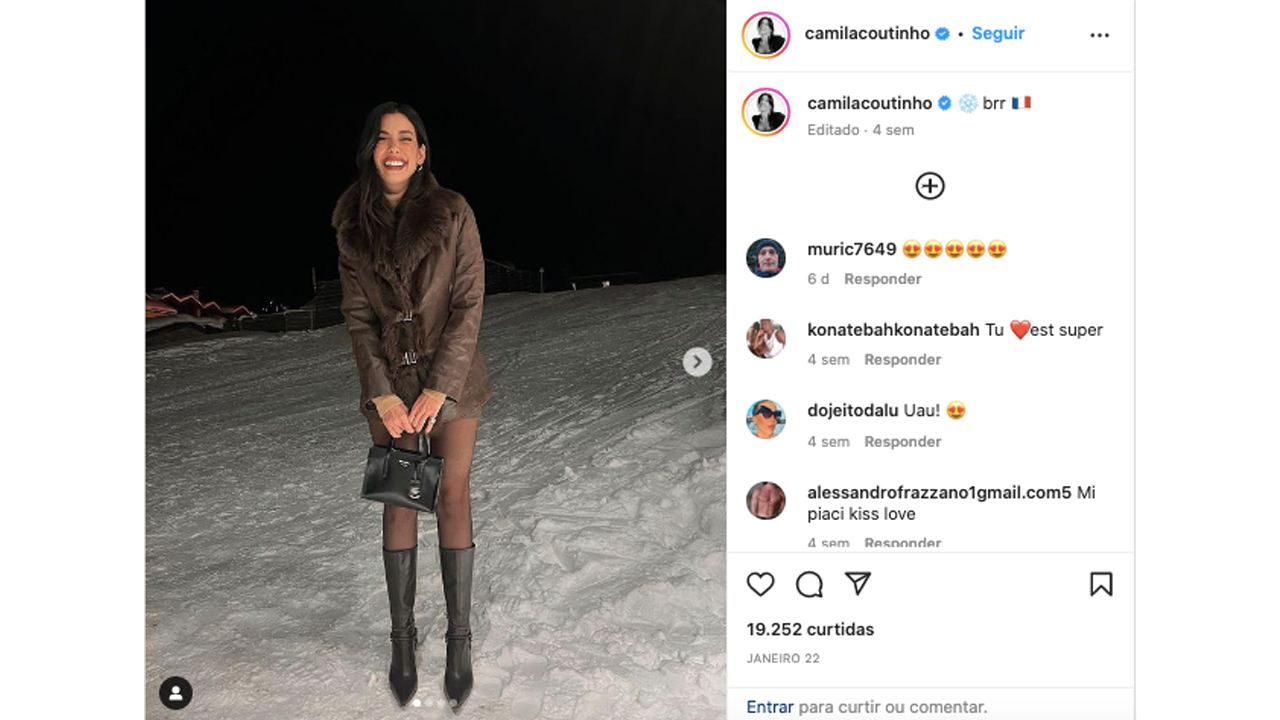 Camila Coutinho usa look Etiqueta Única em viagem