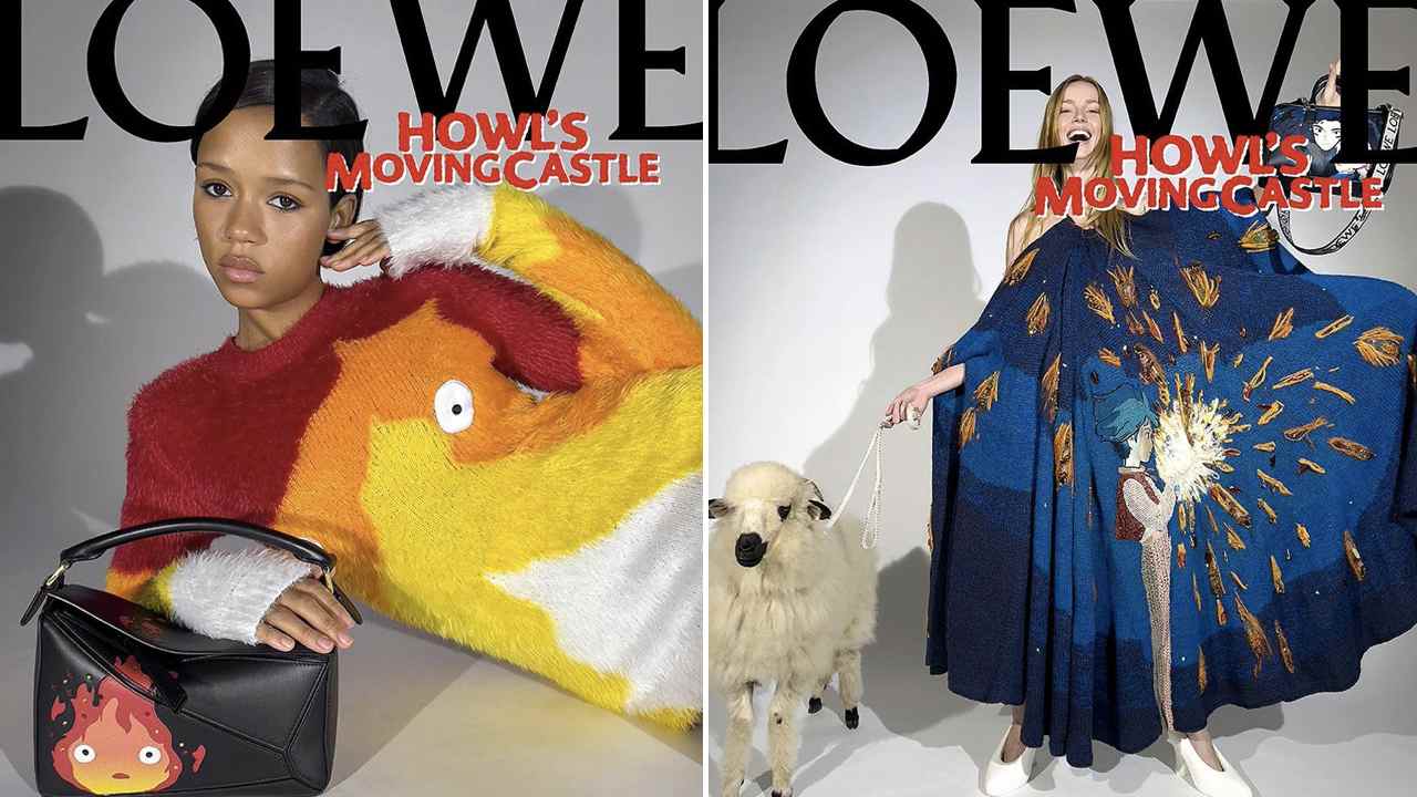 Colaboração Loewe x Howl's Moving Castle. Clique na imagem e confira criações da grife espanhola! (Fotos: Reprodução/Instagram @loewe).
