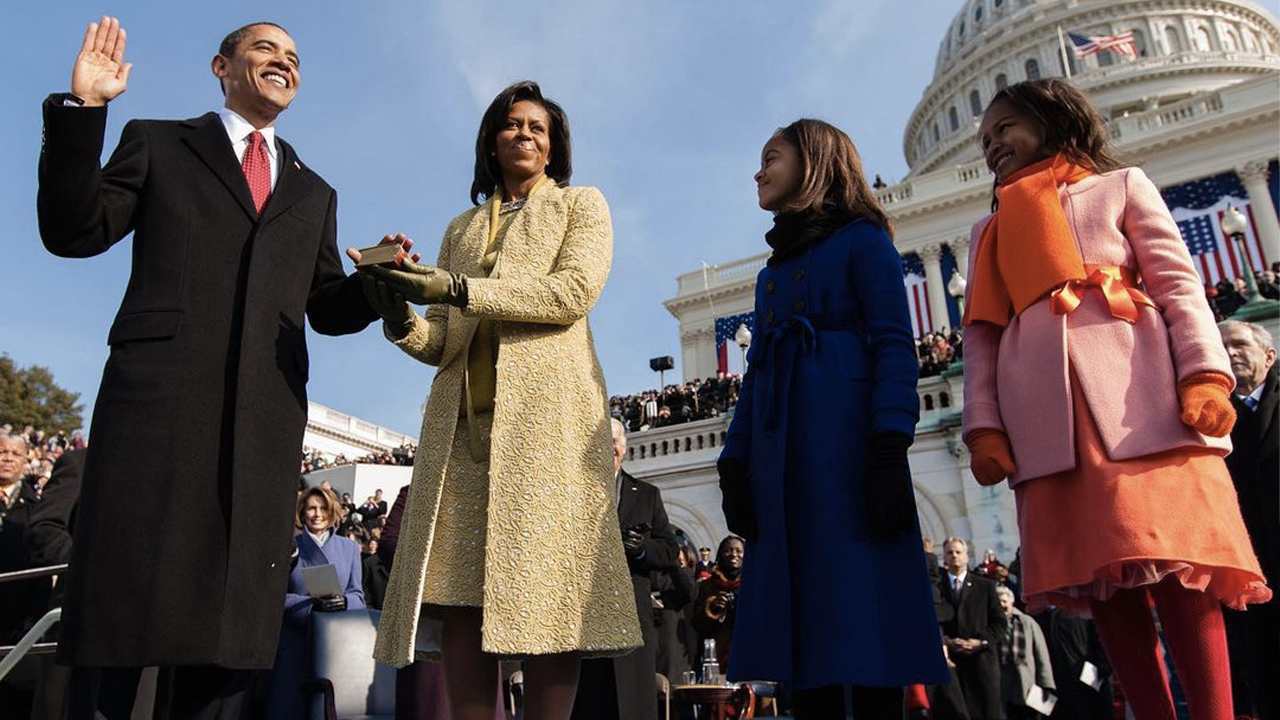 Família Obama na posse do primeiro mandato de Barack Obama. (Foto: Reprodução/Instagram @michelleobama).