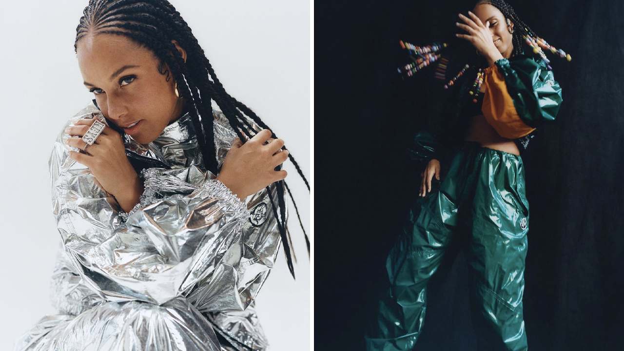 Alicia Keys na campanha da parceria Moncler x Alicia Keys. Clique na imagem e confira criações da marca francesa. (Fotos: Reprodução/Instagram @aliciakeys)