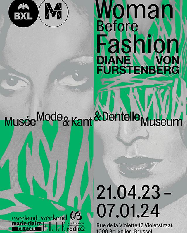 Poster da exposição sobre Diane von Fürstenberg. Clique na imagem e confira criações da estilista! (Foto: Reprodução/FashionandLaceMuseum.com)