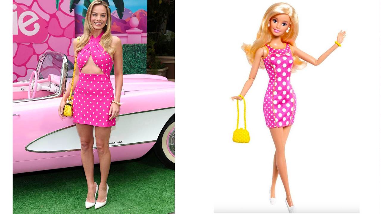 Cadê o rosa? Margot Robbie usa roupa preta na première do filme de Barbie;  saiba o motivo