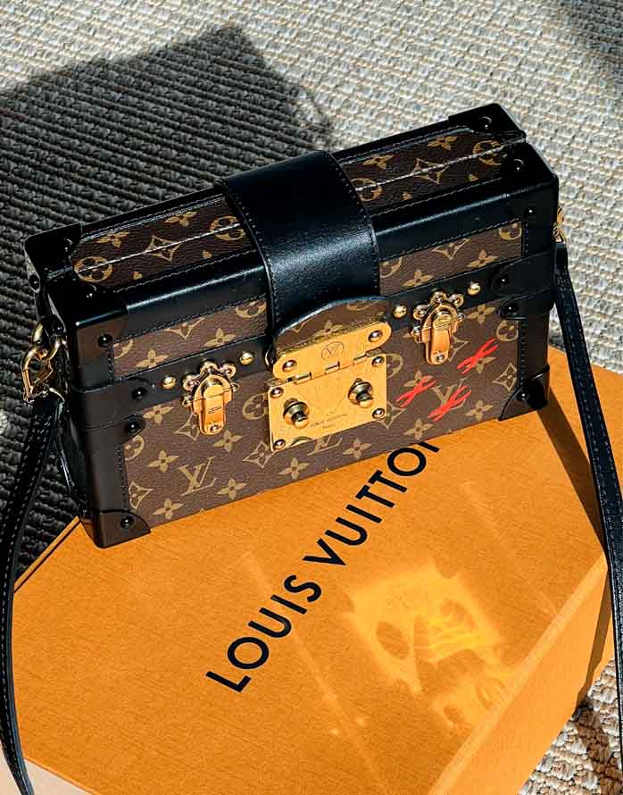 bolsa louis vuitton petite malle damier ebene