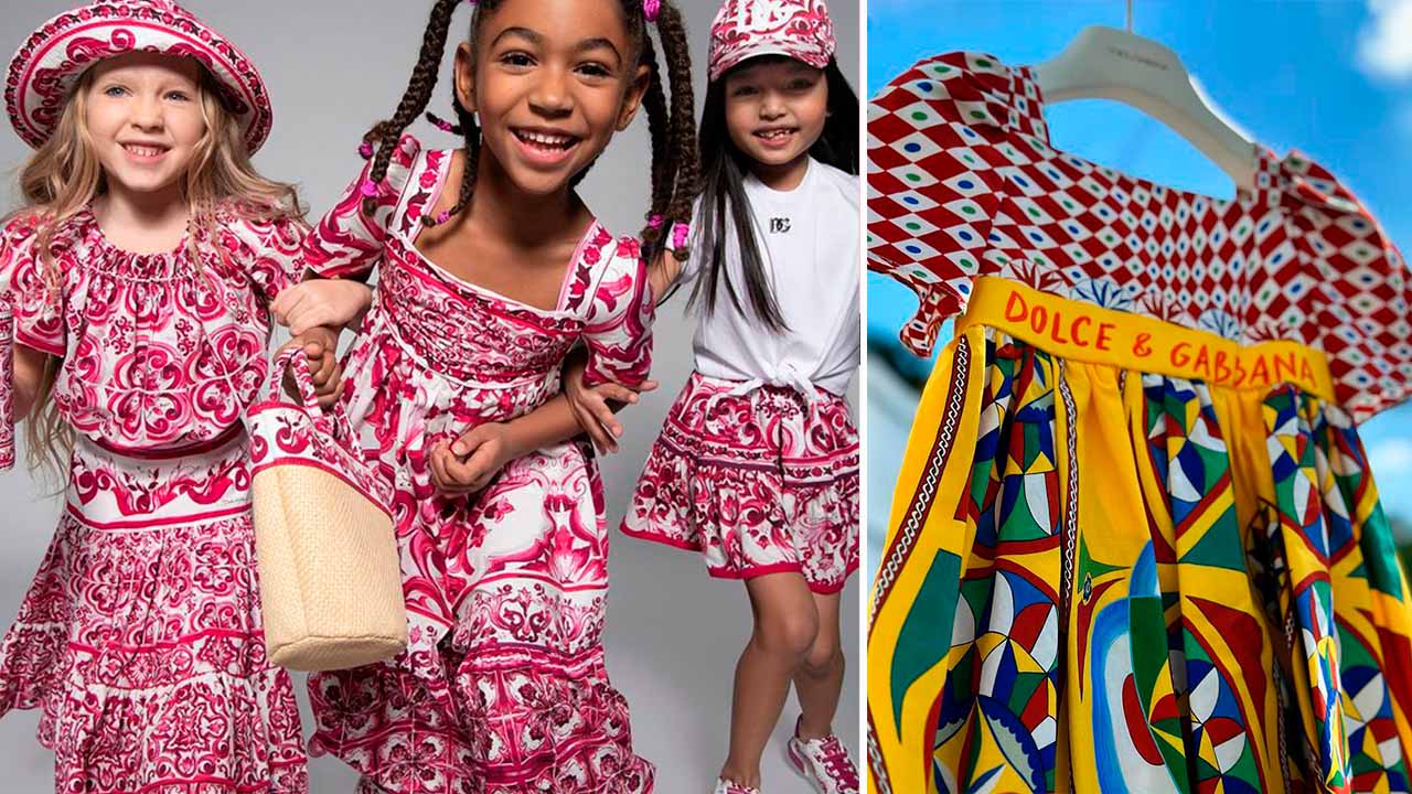 Vestidos Dolce & Gabbana para meninas e crianças. Peças da linha infantil da grife italiana que faz parte das top brands for kids.
