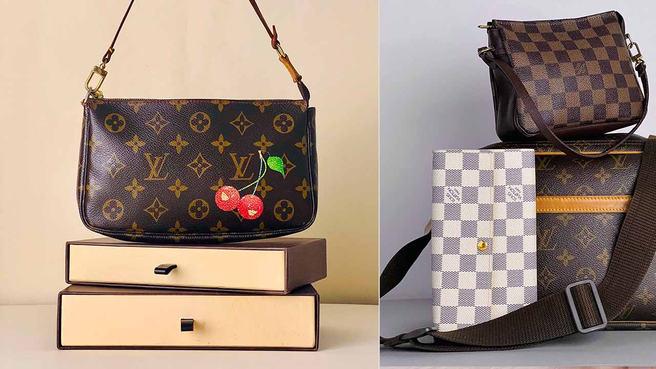 Bolsas Louis Vuitton com os famosos Monogramas.