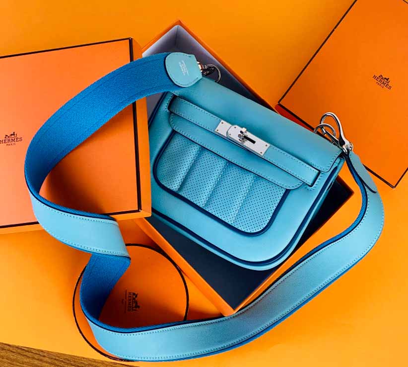 Foto de Bolsa Azul da Hermès.