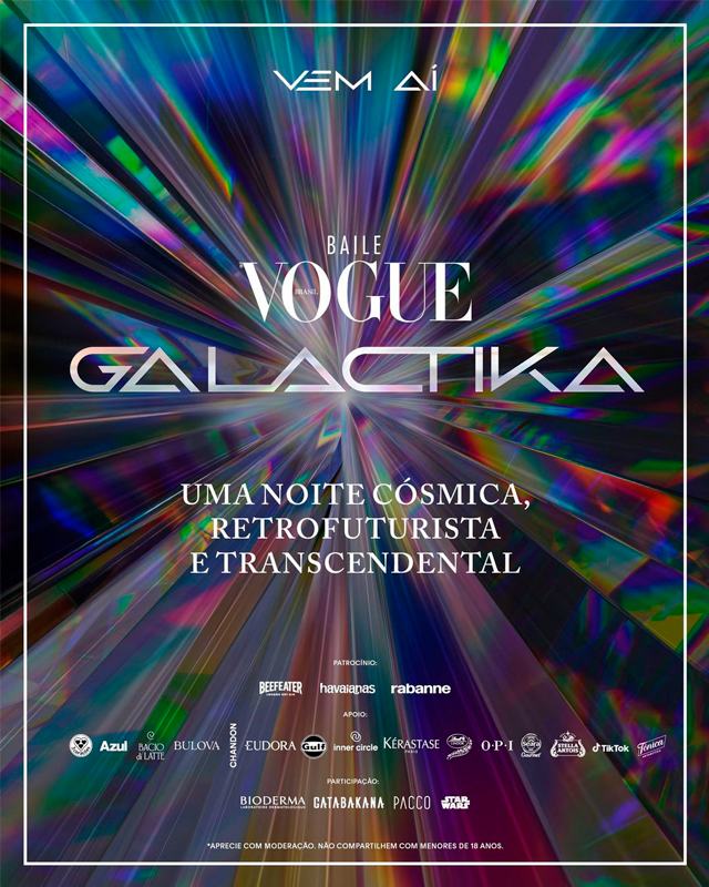 Baile da Vogue Galactika. (Foto: Reprodução/Instagram @voguebrasil)