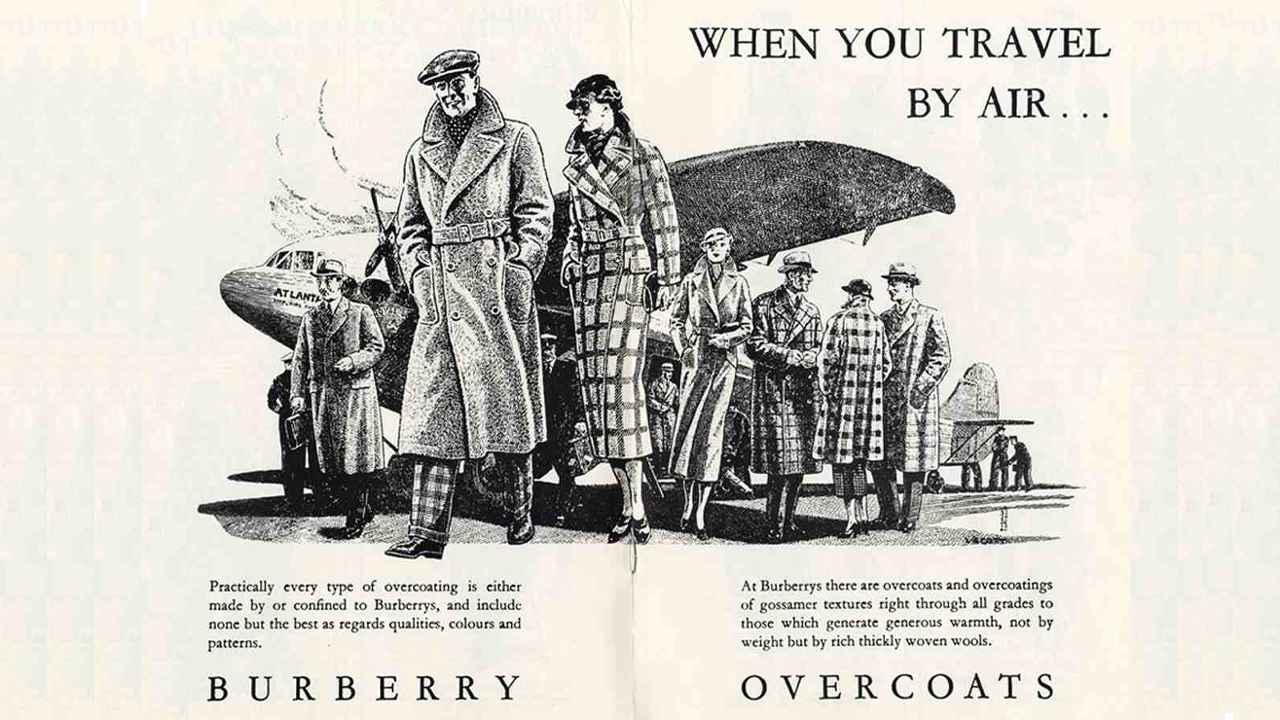 Antiga propaganda dos icônicos trench coats da Burberry. Clique na imagem e confira criações da marca! (Foto: Repdrodução/Echostories.com)