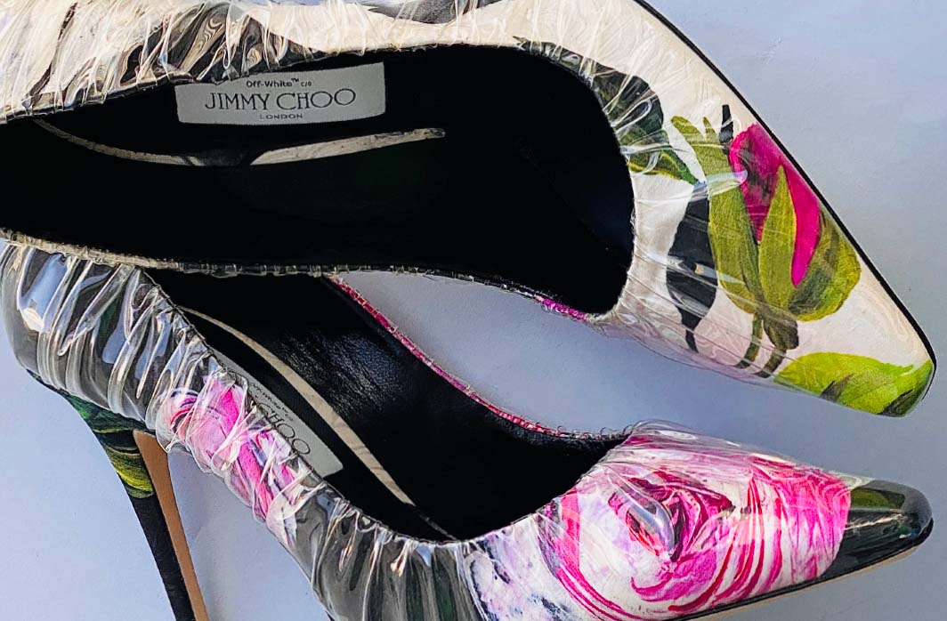 O sapato Jimmy Choo X Off White é um dos itens de luxo nunca usados no Etiqueta Única.