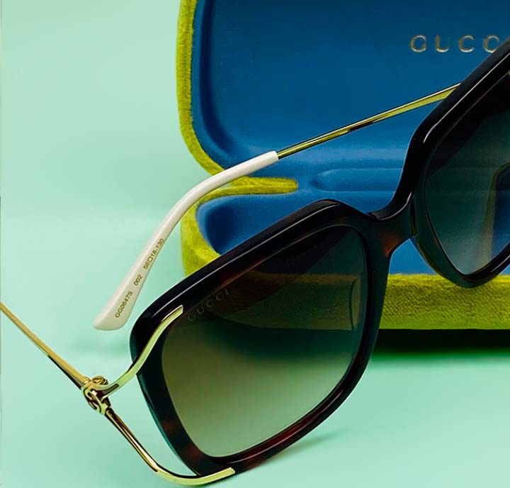 Foto de óculos da Gucci, uma das melhores marcas de óculos de sol.