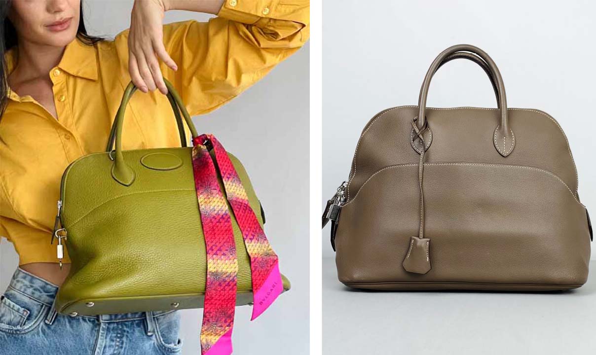 Montagem de fotos da Bolsa Hermès Bolide.