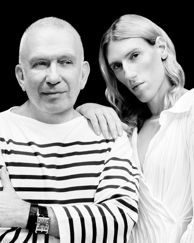 Jean Paul Gaultier e Ludovic de Saint Sernin. (Foto: Reprodução/Instagram @jeanpaulgaultier)