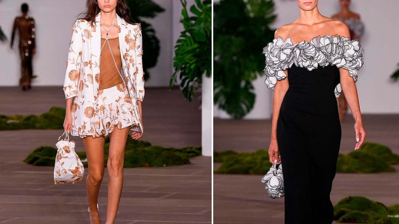 Montagem de fotos do Desfile da Patbo na NYFW Verão 2025.