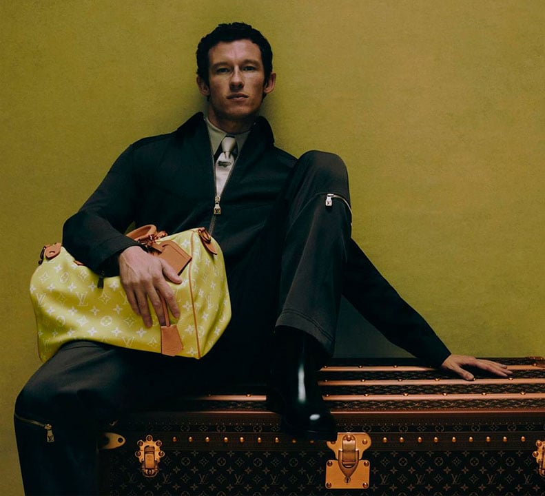 Foto do novo embaixador da Louis Vuitton, Callum Turner, namorado de Dua Lipa.