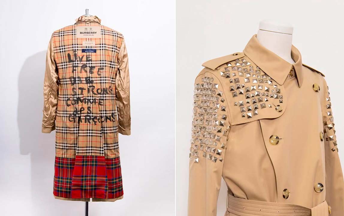 Fotos da Collab Burberry X Comme des Garçons.