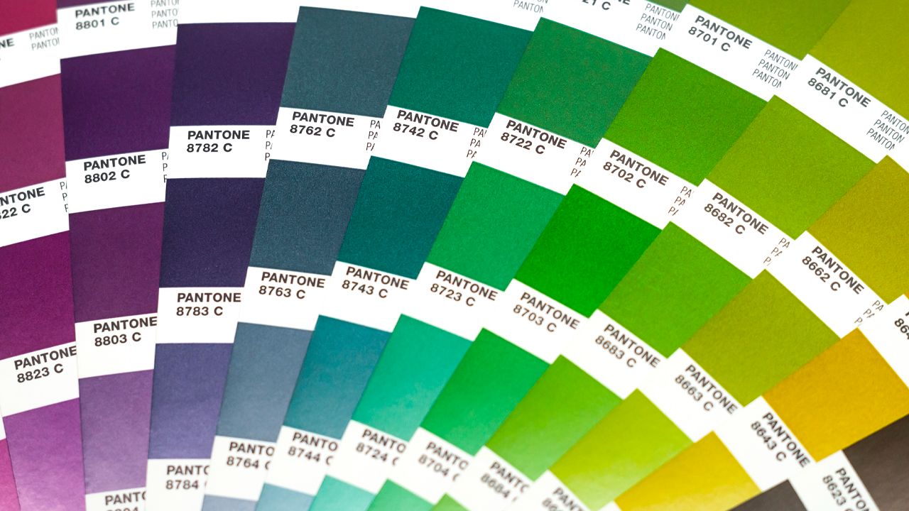 Cartela de cores Pantone®.