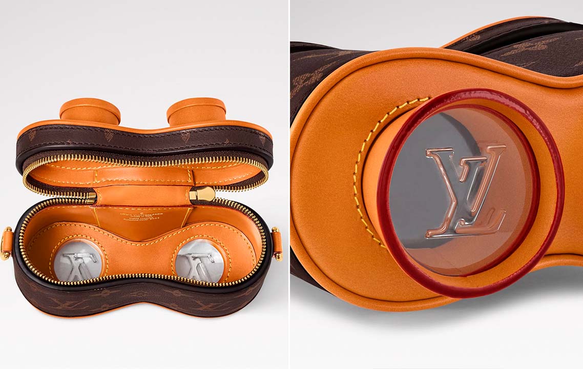 Montagem de fotos da Bolsa Louis Vuitton Binoculars.