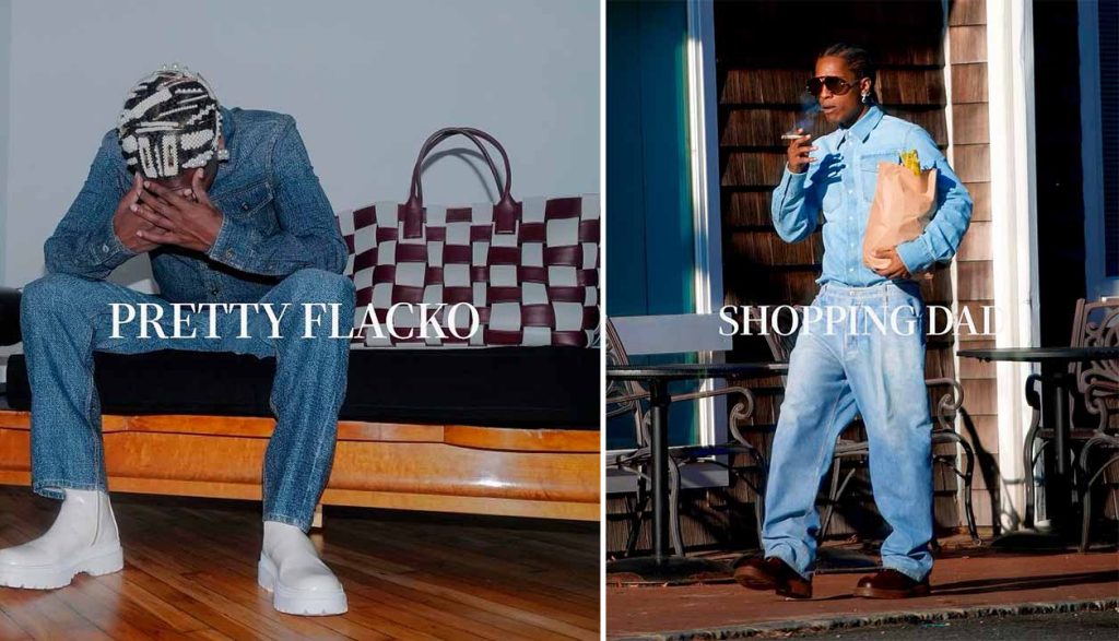 Montagem de fotos do rapper  A$AP Rocky  que foi nomeado o novo Diretor Criativo da marca de óculos Ray-Ban.