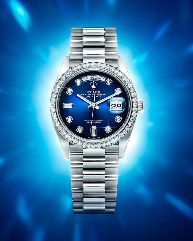 Relógio Rolex Day-Date. Clique na imagem e confira mais peças da marca! (Foto: Reprodução/Instagram @rolex)
