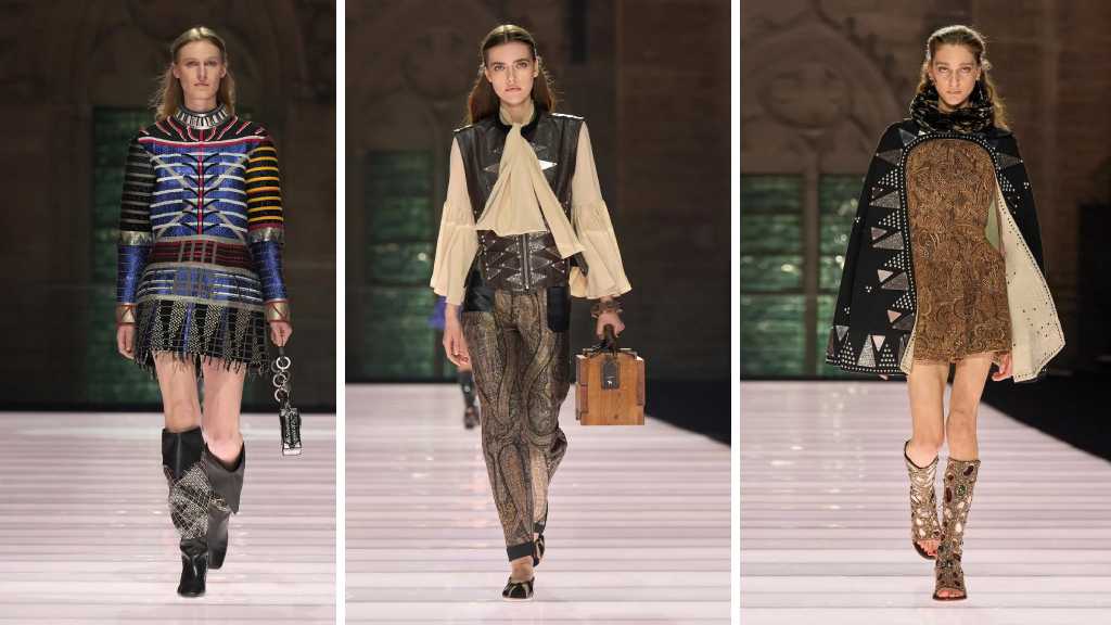 Montagem de fotos do
Desfile Louis Vuitton Cruise 2026.