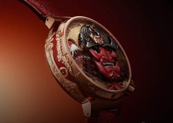 Foto do Relógio Louis Vuitton ambour Bushido Automata. que homenageia os samurais.