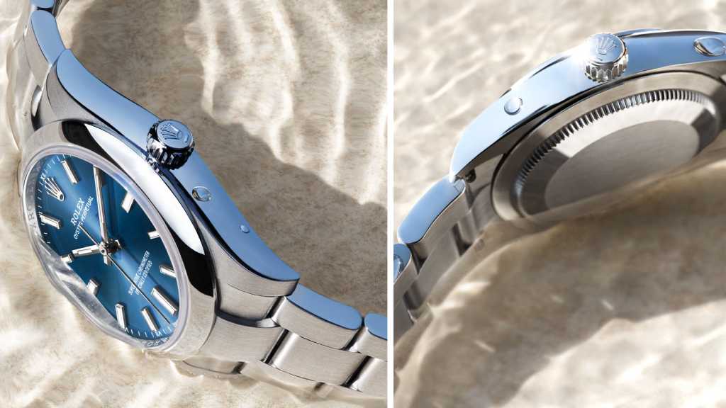 Foto do rekógio Oyster Perpetual 34 em aço Oystersteel,
