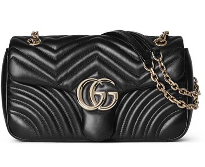 Foto dos metais da nova bolsa Gucci Marmont de 2025.
