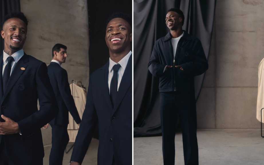 Fotos do jogador de futebol Vini Jr. que estrela a Campanha Louis Vuitton com Real Madrid.