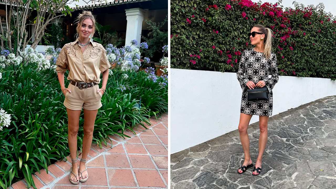 Foto 1: Reprodução/Instagram @chiaraferragni; Foto 2: Reprodução/Instagram @fashion_jackson. Clique na imagem e confira peças similares!
