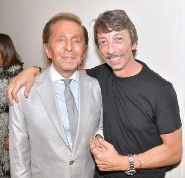 Foto de Pierpaolo ao lado de Valentino Garavani.