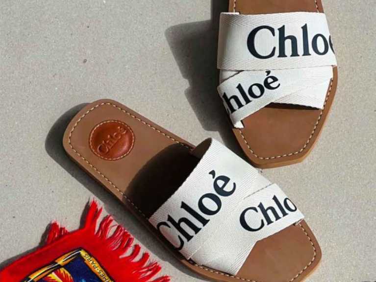 Foto de rasteira de luxo da Chloé.