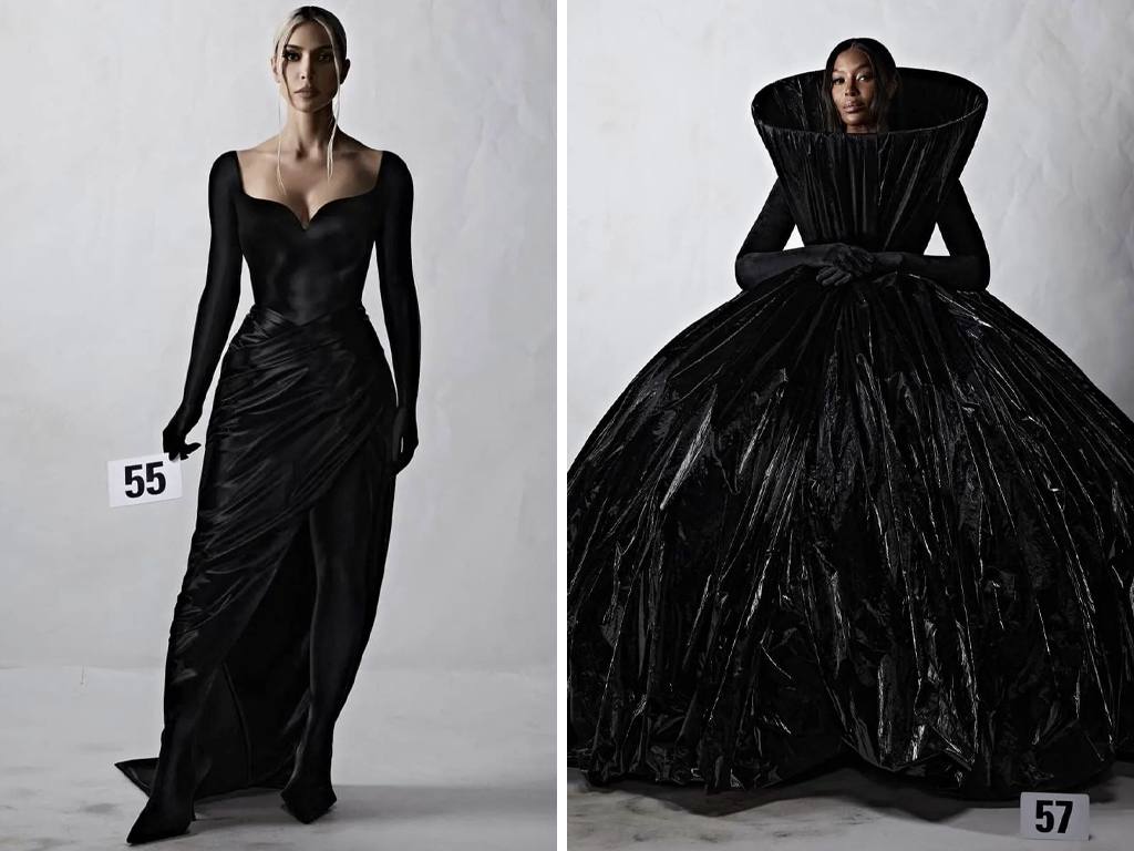 Montagem de fotos de desfile de alta costura da Balenciaga, uma das curiosidades sobre Pierpaolo Piccioli é que ele também irá fazer as coelções de haute couture.