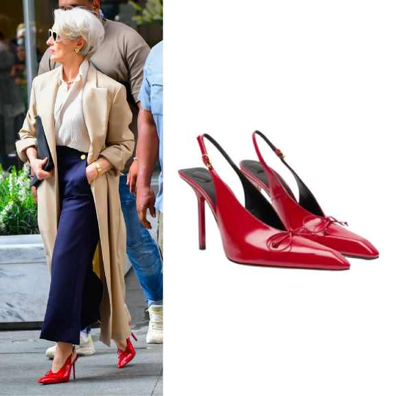 Foto de Miranda Priestly usando jacquemus em o diabo veste prada 2.