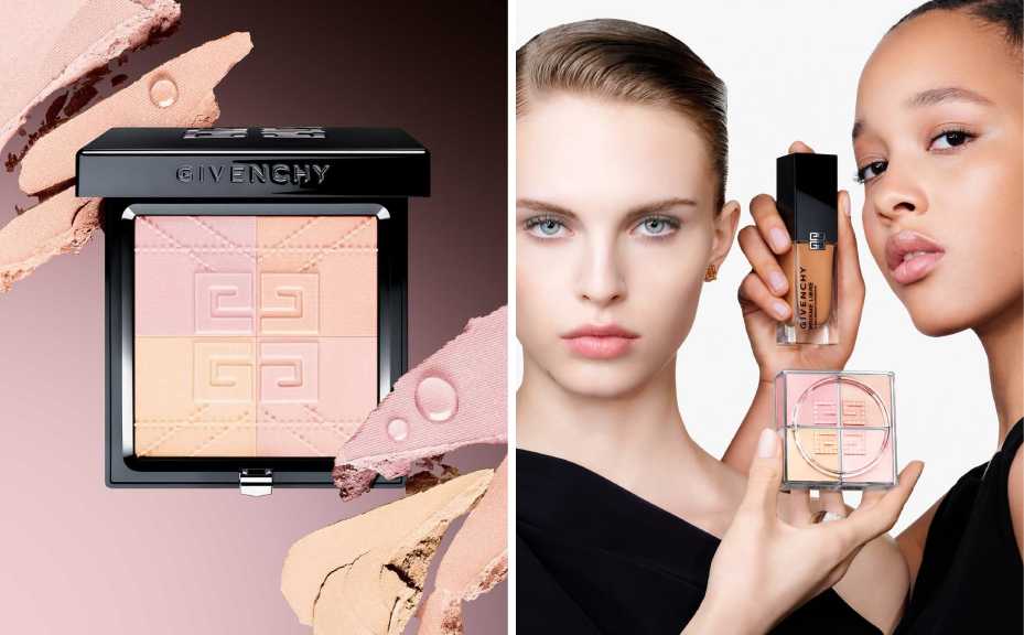 Montagem de fotos de 
Maquiagens da Linha Givenchy Beauty .