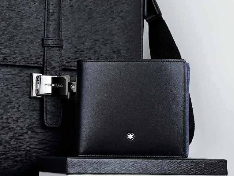 Foto de uma carteira montblanc, uma das ideias de presentes de luxo para o Dia dos Pais para homens que já tem de tudo.