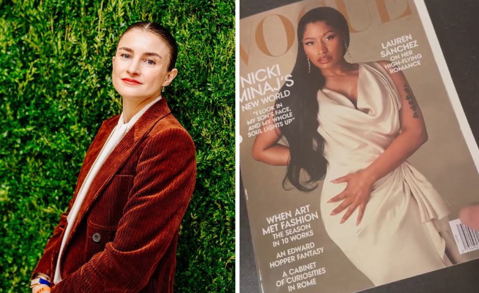 Montagem de Chloé Malle substituta de Anna Wintour na Vogue América, nova diretora de conteúdo.