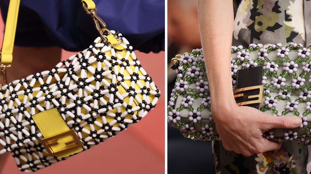 Montagem de fotos das novas bolsas fendi baguette.