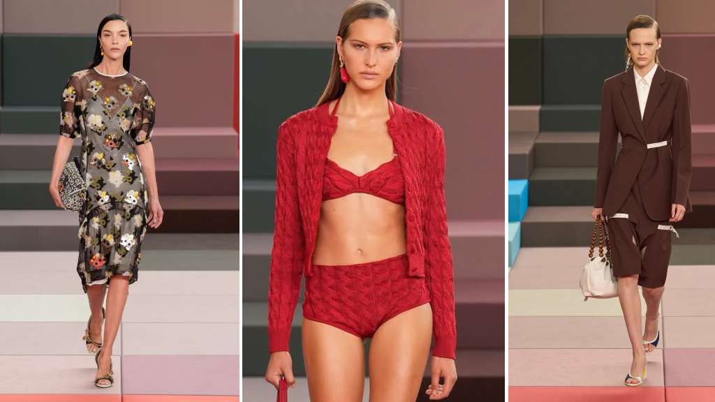 Fotos de looks do desfile da Fendi Verão 2026 na MFW.