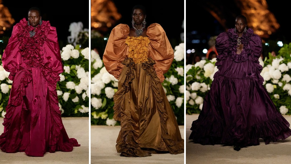 Montagem de fotos da Paris Fashion Week.