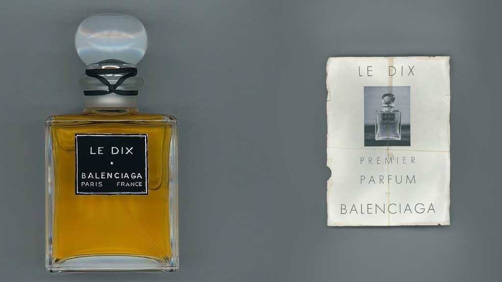 Foto do Le Dix o primeiro perfume da Balenciaga que será relançado.