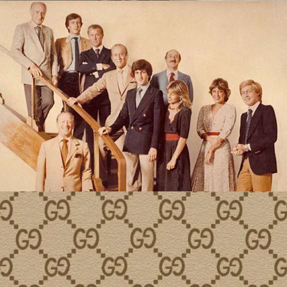 Foto da família Gucci que será retratada na Nova Série Gucci Fine dei Giochi.